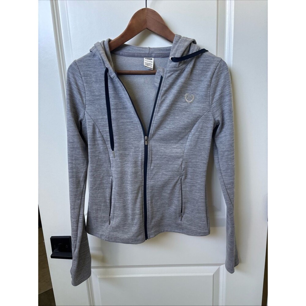 Victoria's Secret PINK Grey Full-Zip Athletic Hoodie Size Small